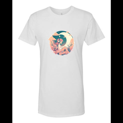 BELLA CANVAS MEN'S LONG BODY URBAN TEE 3006 Maiden in the flowers under the moon